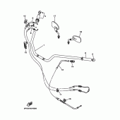 Схема вузла: Кермо та Тросики Yamaha XV1700 Road Star Warrior