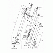 Схема вузла: Вилка передньої осі Yamaha MT09/MTN850 MT-09 Tracer