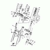 Схема узла: Рулевой механизм Yamaha XT660 XT660R
