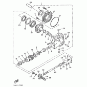 Схема вузла: Карданний вал і коробка передач Yamaha XV535 Virago