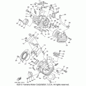 Схема вузла: Головка циліндра Yamaha XVS650 V-Star Classic