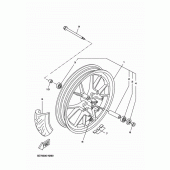 Схема вузла: Переднє колесо Yamaha YZF-R125