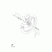 Схема вузла: Переднє колесо Yamaha WR400F