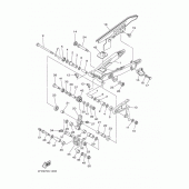 Схема вузла: Задній важіль та підвіска Yamaha XT225 XT225