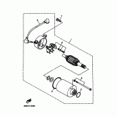 Схема узла: Стартер электрический Yamaha XV125 Virago