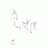 Схема узла: Пульт управления рулевой и Рычаг Yamaha WR125 WR125R