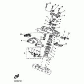 Схема узла: Рулевой механизм Yamaha TT600