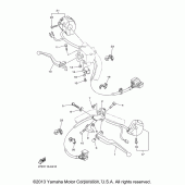 Схема узла: Пульт управления рулевой и Рычаг Yamaha XVS1300 Stryker