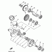 Схема узла: Коленчатый вал и Поршень Yamaha DT125 DT125