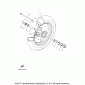 Схема вузла: Переднє колесо Yamaha XVS650 V-Star Classic
