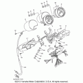 Схема узла: Панель приборов Yamaha XV1100 Virago