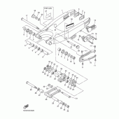Схема вузла: Задній важіль та підвіска Yamaha YZ250 YZ250F