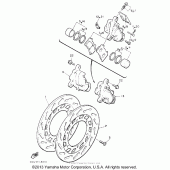 Схема узла: Передний тормоз Yamaha XVZ1300 Venture Royale