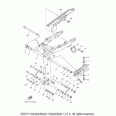 Схема узла: Задний рычаг и Подвеска Yamaha XT250 XT250