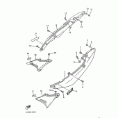 Схема вузла: Бічна кришка Yamaha XJ600 Diversion (Naked)