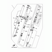 Схема вузла: Вилка передньої осі Yamaha MTN320 MT-03