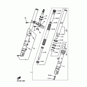Схема узла: Вилка передней оси Yamaha FZ6 FZ6 FAZER