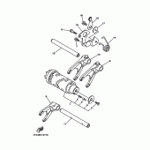 Схема вузла: Копірний вал та Вилки Yamaha TDM850