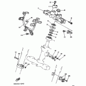 Схема узла: Рулевой механизм Yamaha DT125 DT125R