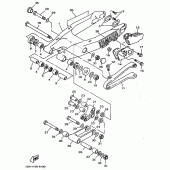 Схема узла: Задний рычаг и Подвеска Yamaha YZ125