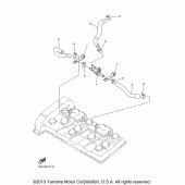 Схема вузла: Система індукції повітря Yamaha FZ6 FZ6R