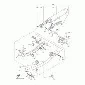 Схема вузла: Вихлопна система Yamaha XVS950 Midnight Star