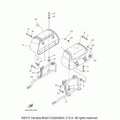 Схема узла: Saddlebag (1) Yamaha XV1600 Road Star Silverado