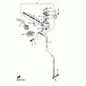 Схема вузла: Передній гальмівний циліндр Yamaha YZ125