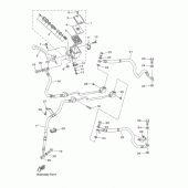 Схема вузла: Передній гальмівний циліндр Yamaha XVS950 XV950 Racer