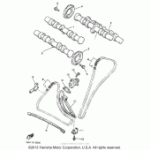 Схема узла: Распредвал и Цепь ГРМ Yamaha XVZ1300 Venture Royale