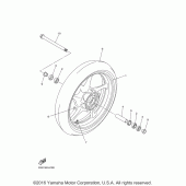 Схема вузла: Переднє колесо Yamaha FZ6 FZ6R