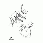 Схема узла: Распредвал и Цепь ГРМ Yamaha XT350 XT350