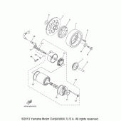 Схема вузла: Привід стартера Yamaha XVS650 V-Star Custom