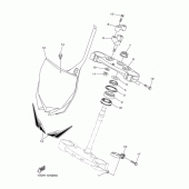 Схема узла: Рулевой механизм Yamaha YZ250 YZ250F