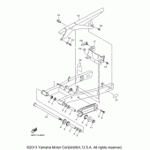 Схема вузла: Задній важіль та підвіска Yamaha FZ6 FZ6R