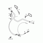 Схема вузла: Кермо та Тросики Yamaha XVS650 Drag Star