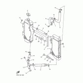 Схема вузла: Радіатор та Патрубок системи охолодження Yamaha WR400F