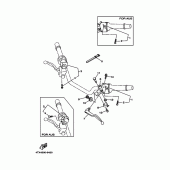 Схема вузла: Пульт управління рульовий та Важель Yamaha TDM850