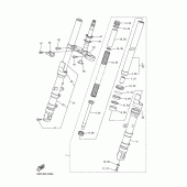 Схема вузла: Вилка передньої осі Yamaha FZ6 FZ6 (Naked)