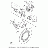 Схема узла: Задний тормозной суппорт Yamaha YZF600R Thundercat