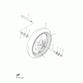 Схема узла: Переднее колесо Yamaha FZ6 FZ6 (Naked)