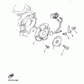 Схема узла: Датчик коленвала и Ротор Yamaha XJ900 Diversion