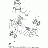 Схема узла: Коленчатый вал и Поршень Yamaha WR250 WR250Z