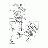 Схема вузла: Задній ліхтар (Стоп-сигнал) Yamaha XV1700 Road Star S