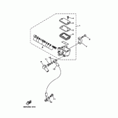 Схема узла: Передний тормозной цилиндр Yamaha XVS650 Drag Star Silverado