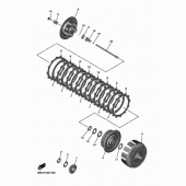 Схема вузла: Зчеплення Yamaha YZ450F YZ450F