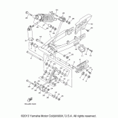 Схема вузла: Задній важіль та підвіска Yamaha TTR125 TT-R125