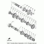 Схема узла: Трансмиссия Yamaha XV250 Virago