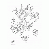 Схема вузла: Підніжки та Підставка Yamaha YZF-R125
