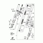 Схема вузла: Вилка передньої осі Yamaha MT03 MT-03